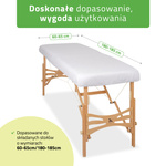 Prześcieradło frotte 1 cz. na stoły składane 60-65/180-185 białe