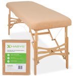 Prześcieradło frotte 1 cz. na stoły składane 60-65/180-185 beżowe