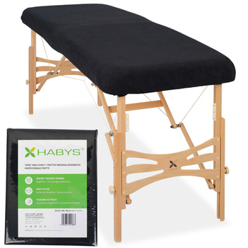 Prześcieradło frotte 1 cz. na stoły składane 60-65/180-185 czarne