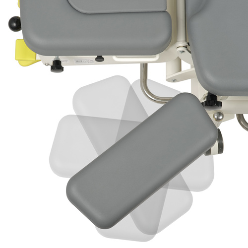 Stół rehabilitacyjny Upright Chiro Z7 - pianka integralna, rama sterująca, kółka, regulacja drop, pasy, szaro biały