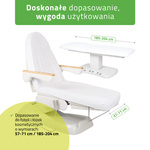 Prześcieradło frotte z gumką i sznurkami na fotel kosmetyczny białe