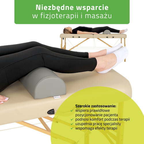 Półwałek do masażu pod stopy lub pod kolano - 60x18x12 (tapicerka Comfy Base)