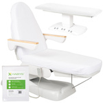 Prześcieradło welurowe z gumką i sznurkami na fotel kosmetyczny białe