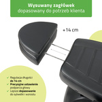 Fotel kosmetyczny z regulacją elektryczną Leo PRO 4, czarny - 3 silniki