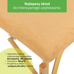 Zestaw - Prześcieradło frotte 1cz. na stoły składane - 60/165, pokrycie frotte na podgłówek beżowe