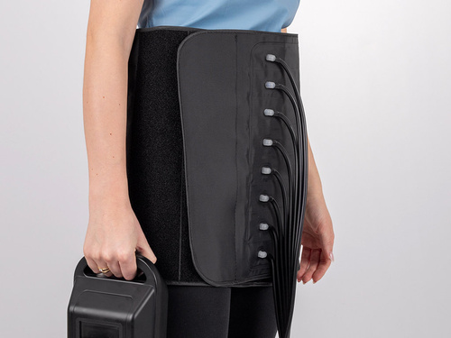 Mankiet do masażu uciskowego na biodra i brzuch, 8-komorowy, rozmiar uniwersalny, przewody powietrzne