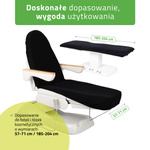 Prześcieradło frotte z gumką i sznurkami na fotel kosmetyczny czarne