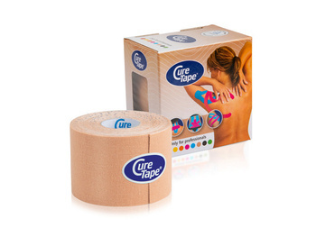 Tasma do kinesiotapingu CureTape CLASSIC Beżowy 5cm x 5m