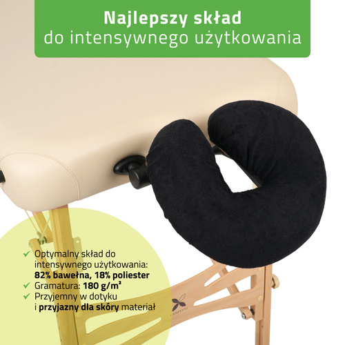 Pokrycie frotte na podgłówek - czarne