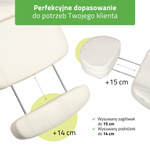 Fotel kosmetyczny z regulacja elektryczną Luxoria PRO 5, Snow White