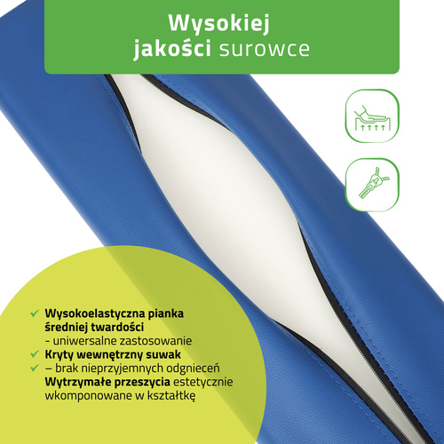 Półwałek do masażu pod stopy lub pod kolano - 60x18x12 (tapicerka Comfy Base)