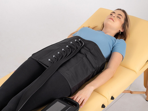 Mankiet do masażu uciskowego na biodra i brzuch, 8-komorowy, rozmiar uniwersalny, przewody powietrzne