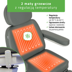 Fotel kosmetyczny z regulacja elektryczną Luxoria PRO 5, Ash Grey