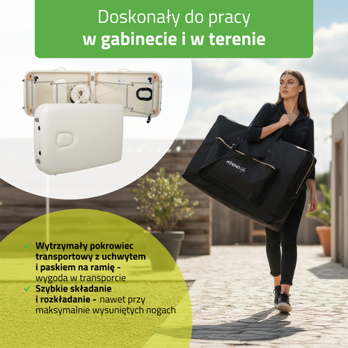 Stół do masażu Vera 60 cm – biały