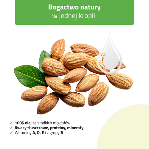 Olejek do masażu Nature Sweet Almond 100 ml z pipetą