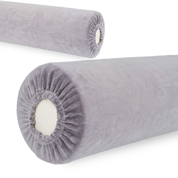 Prześcieradło welurowe z gumką na wałek - 15x60 cm grafitowe