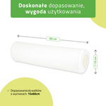 Prześcieradło welurowe z gumką na wałek - 15x60 cm białe