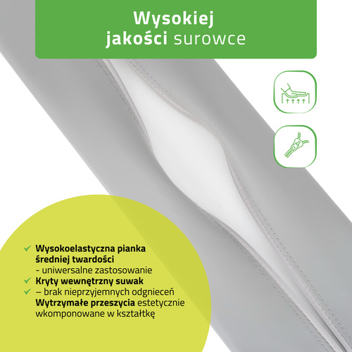 Półwałek do masażu pod stopy lub pod kolano - 60x18x12 (tapicerka Comfy Base)
