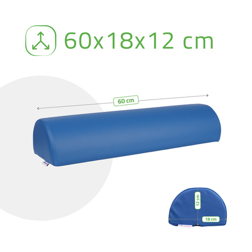 Półwałek do masażu pod stopy lub pod kolano - 60x18x12 (tapicerka Comfy Base)