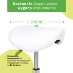 Pokrowiec frotte z gumką na taboret, biały