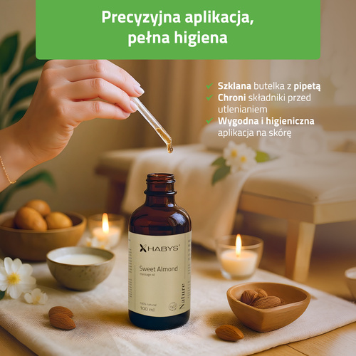 Olejek do masażu Nature Sweet Almond 100 ml z pipetą