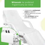 Fotel kosmetyczny wielofunkcyjny ARIA BIANCO z kuwetami – biały