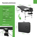 Stół do masażu Nadia 70 cm – czarny