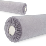 Prześcieradło welurowe z gumką na wałek - 15x60 cm grafitowe