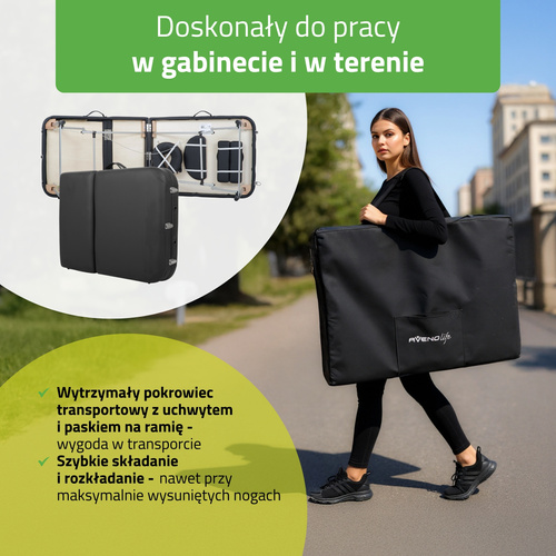 Stół do masażu Adele 60 cm – czarny 