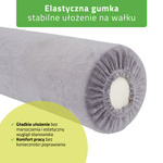 Prześcieradło welurowe z gumką na wałek - 15x60 cm grafitowe