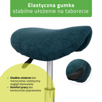 Pokrowiec frotte z gumką na taboret, butelkowa zieleń