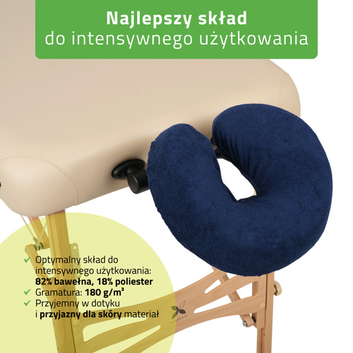 Pokrycie frotte na podgłówek - granatowe