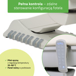 Fotel kosmetyczny z regulacja elektryczną Luxoria PRO 5, Snow White