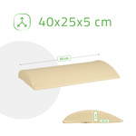 Półwałek lędźwiowy do masażu - 40x25x5 (tapicerka Comfy Base)