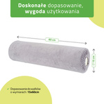 Prześcieradło welurowe z gumką na wałek - 15x60 cm grafitowe