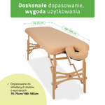 Zestaw - Prześcieradło frotte 1cz. na stoły składane 70-75/180-185, pokrycie frotte na podgłówek beżowe