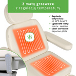 Fotel kosmetyczny z regulacja elektryczną Luxoria PRO 5, Snow White