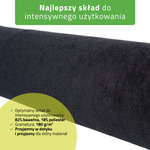 Prześcieradło frotte na wałek - 15x60 cm czarny