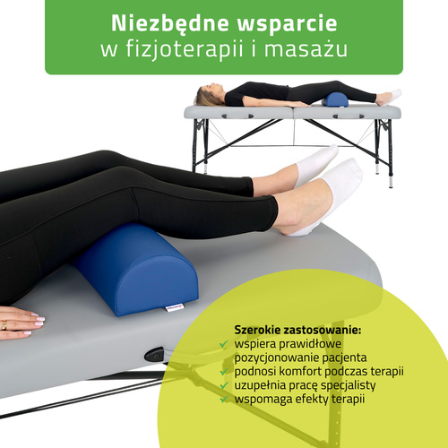 Półwałek do masażu pod stopy lub pod kolano - 60x18x12 (tapicerka Comfy Base)