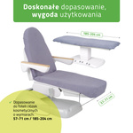 Prześcieradło frotte z gumką i sznurkami na fotel kosmetyczny szare