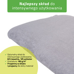 Prześcieradło frotte z gumką i sznurkami na fotel kosmetyczny szare