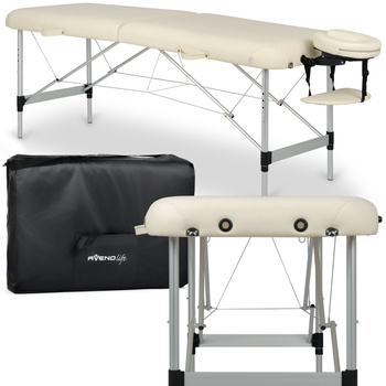 Łóżko kosmetyczne składane, do masażu Estetic Light 65 cm - beżowy