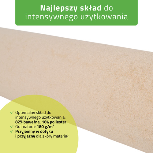 Prześcieradło frotte na wałek - 15x60 cm kremowe latte
