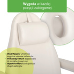 Fotel kosmetyczny z regulacją elektryczną Elara PRO 6P, biały 