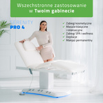 Łóżko kosmetyczne elektryczne z podgrzewaniem Serenity PRO 4 do masażu i zabiegów SPA - 3 silniki   