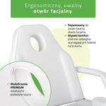 Fotel kosmetyczny wielofunkcyjny ARIA BIANCO z kuwetami – biały