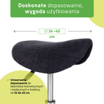 Pokrowiec frotte z gumką na taboret, czarny