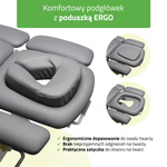 Stół rehabilitacyjny, do masażu, elektryczny Evero V4 Ergo - rama sterująca, szaro biały