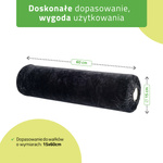 Prześcieradło welurowe z gumką na wałek - 15x60 cm czarne