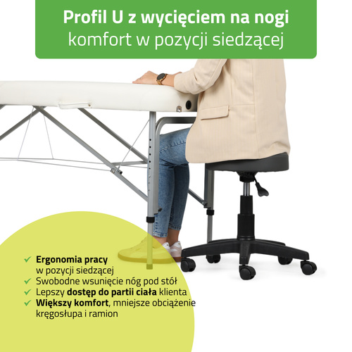Stół do masażu Vera 60 cm – biały